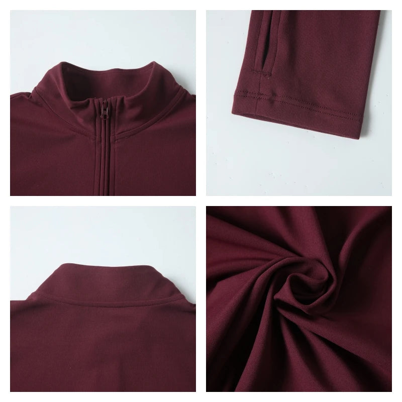 KAVRA Half-Zip High Neck Long Sleeve – Quick-Dry Performance Sportswear